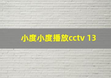 小度小度播放cctv 13